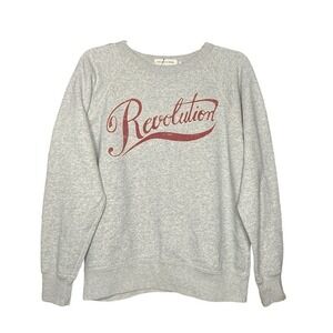 Isabel Marant Etoile Revolution Sweatshirt Grey Burgundy‎ Graphic Size 40 NWT M